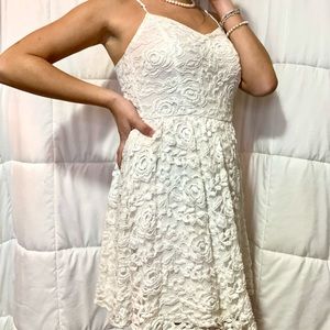 white lace dress 🤍